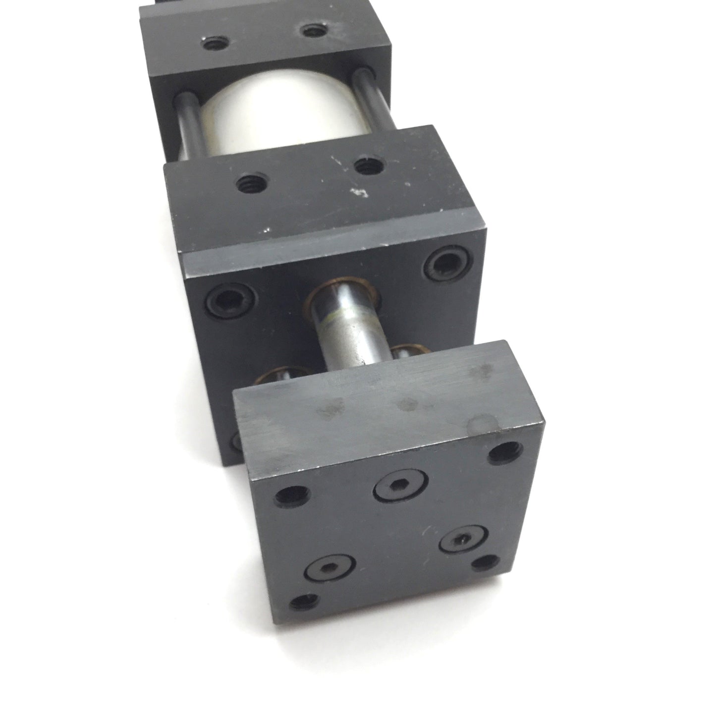 Used Bimba TRD 03-56432 Dual Rod Cylinder, Bore: 2.5", Stroke: 0.5", 1/4" NPT, *Rust*