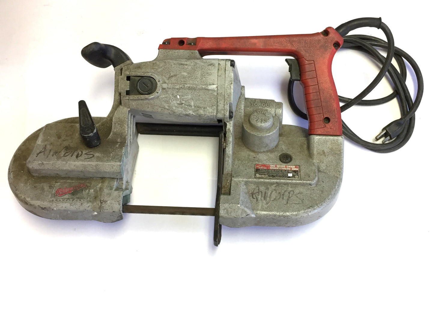 Used Milwaukee 6230 Heavy Duty Band Saw w/Case, Variable Speed 0-350 FPM, 120VAC 6A