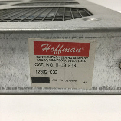 Used Hoffman A19FT6 19" Server Rack-Mountable Cabinet Cooling Tray, 6-Fan, 115VAC