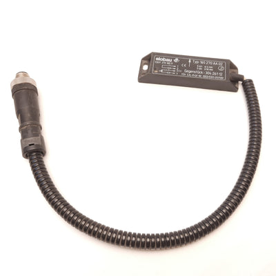 Used Elobau 165 270 AA 02 Safety Sensor, 4-Pin Male, Cable Length: 11", Range: 4-16mm