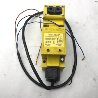 Used Banner RPBT MAXI-BEAM Power Block, Wiring Chamber & RSBFP Sensor Head 10-30VDC