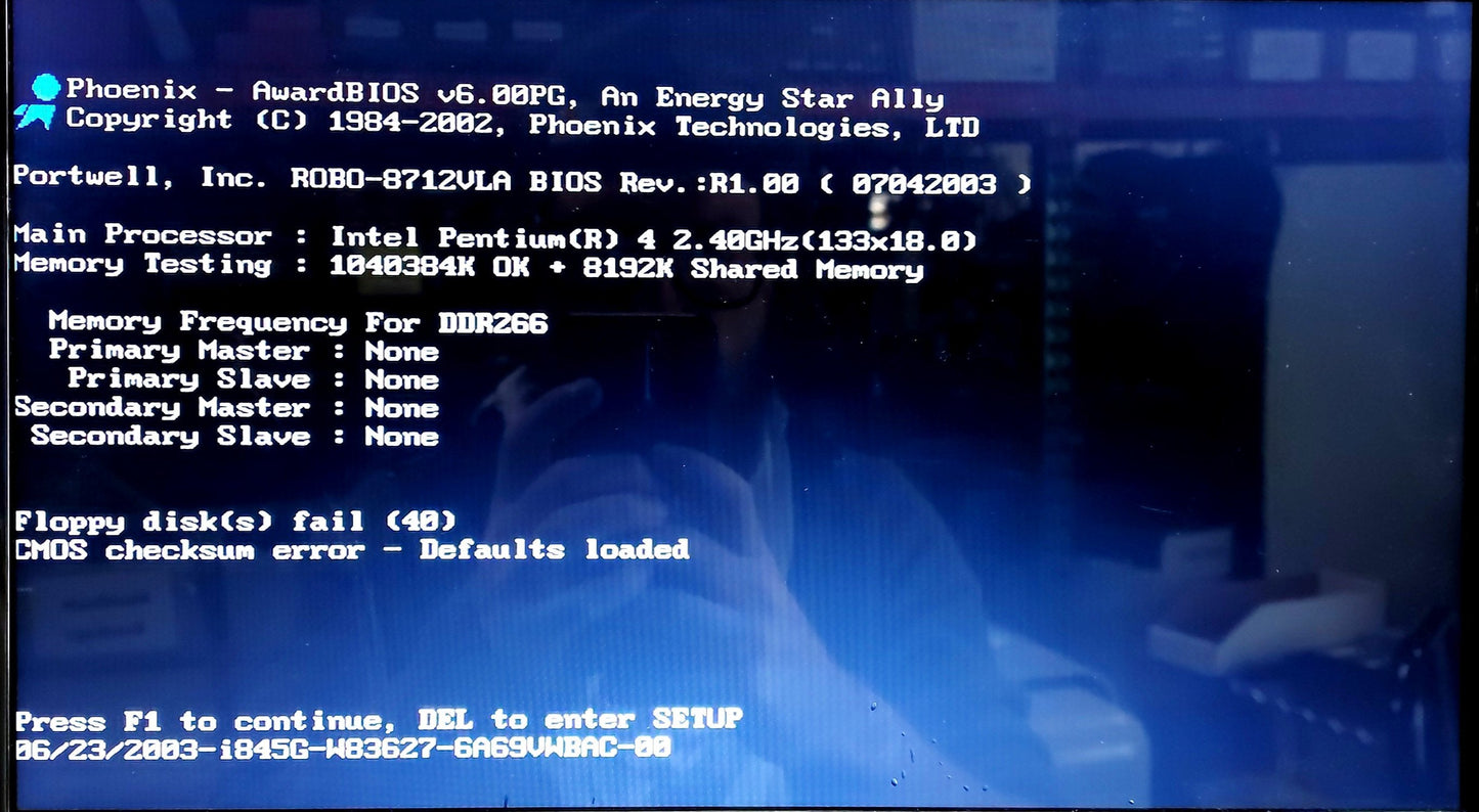 Used Portwell ROBO-8712VLA Single Board Computer Intel P4 2.4GHz 1GB RAM DDR266