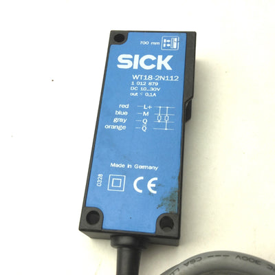Used Sick WL18-2N112 Photoelectric Reflex Switch, 10-30VDC, 700mm