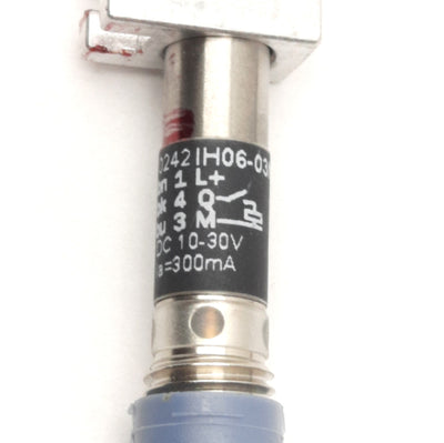 Used Sick IH06-03NPS-VT1 Proximity Sensor w/ Elbow Connection Cable, 10-30VDC