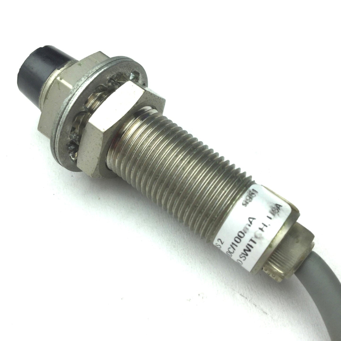 Used Honeywell 996AB12BT-B2 Inductive Proximity Sensor, 9-30VDC, 12mm Diameter, N.O.