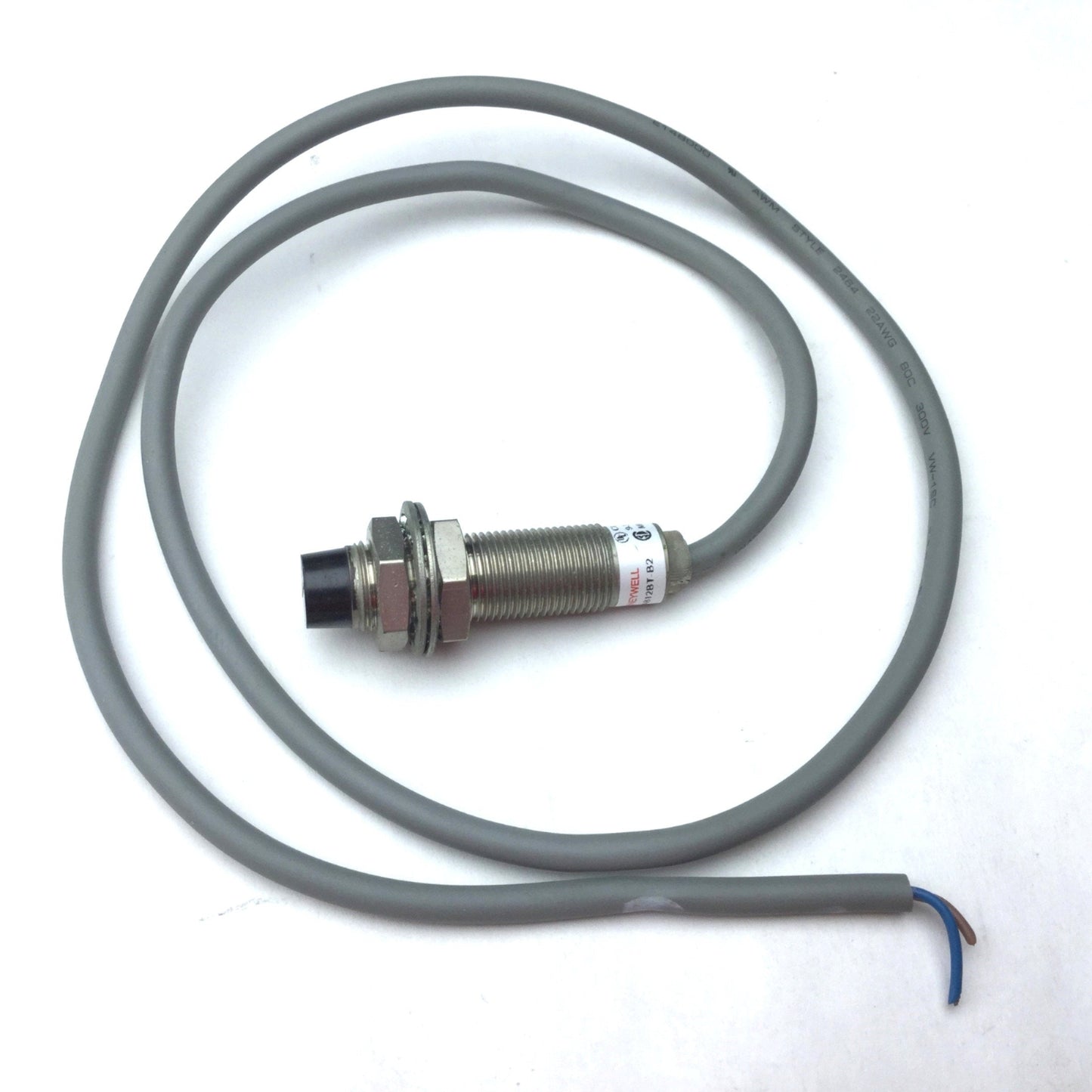 Used Honeywell 996AB12BT-B2 Inductive Proximity Sensor, 9-30VDC, 12mm Diameter, N.O.