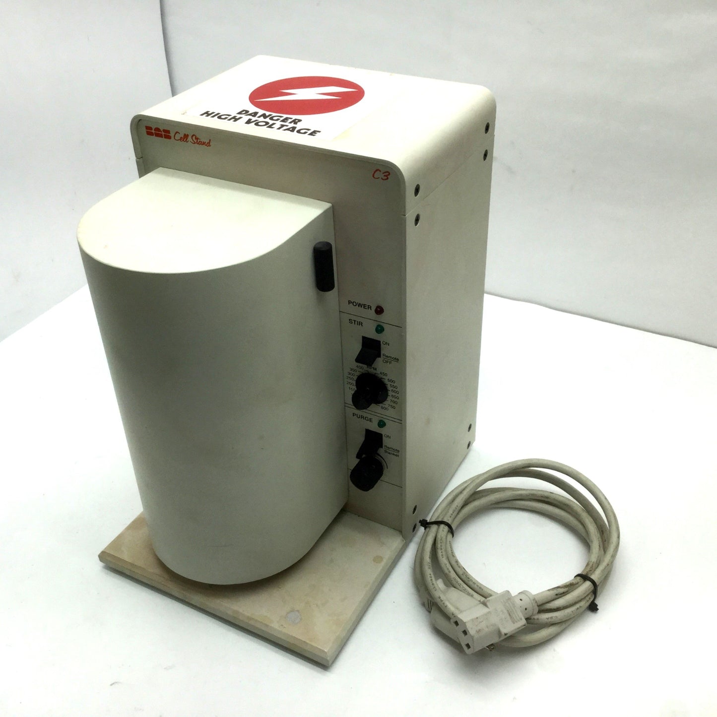 Used BASI Bioanalytical Systems C3 C-3 Cell Stand Faraday Cage Remote Stir and Purge