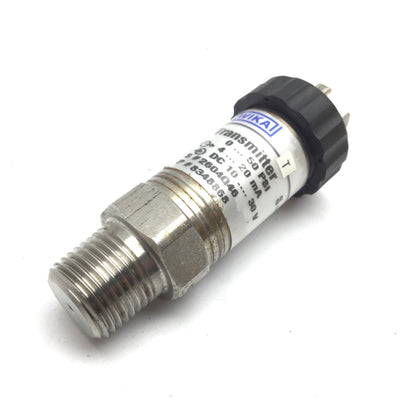 Used Wika 8348868 S-10 Pressure Transmitter Sensor, 0-50psi, In 10-30VDC, Out 4-20mA