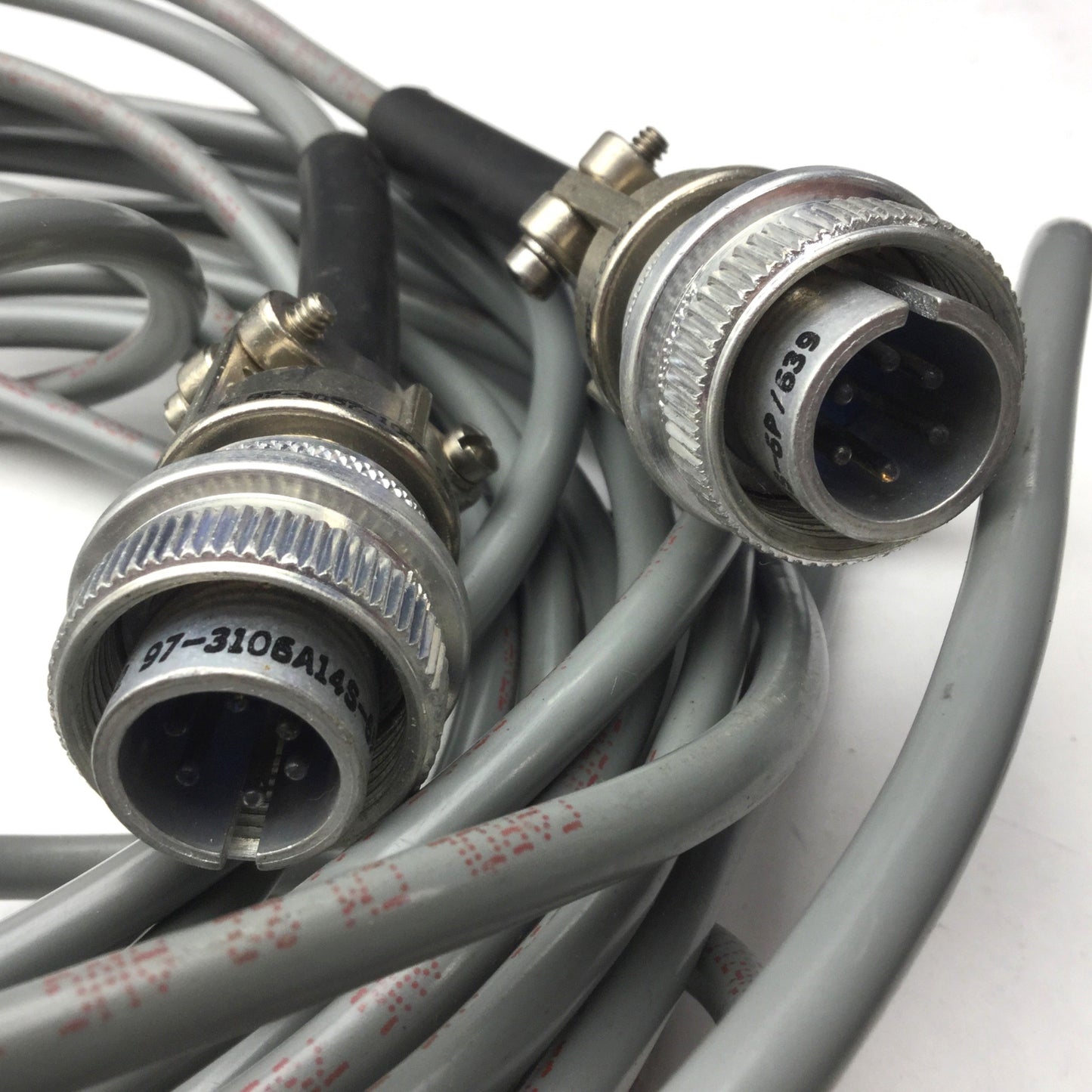 Used PPT Vision 431-0265-05 AG Rev A Connector Cable Cord, 6-Pin To Flying Leads, 15'