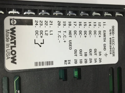 Used Watlow 996D-11CC-CUGR Temperature Process Controller, Dual Channel, 24VDC