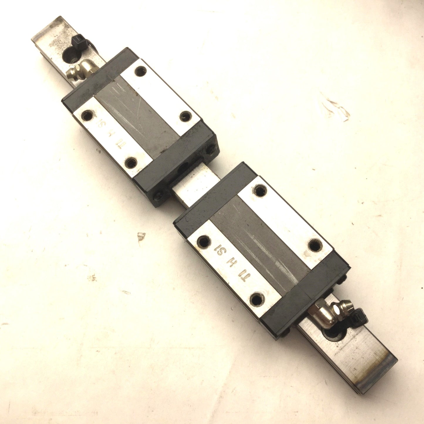 Used IKO LWES 20 Linear Ball Bearing Carriage Block Slides (2x) w/ 230mm Guide Rail