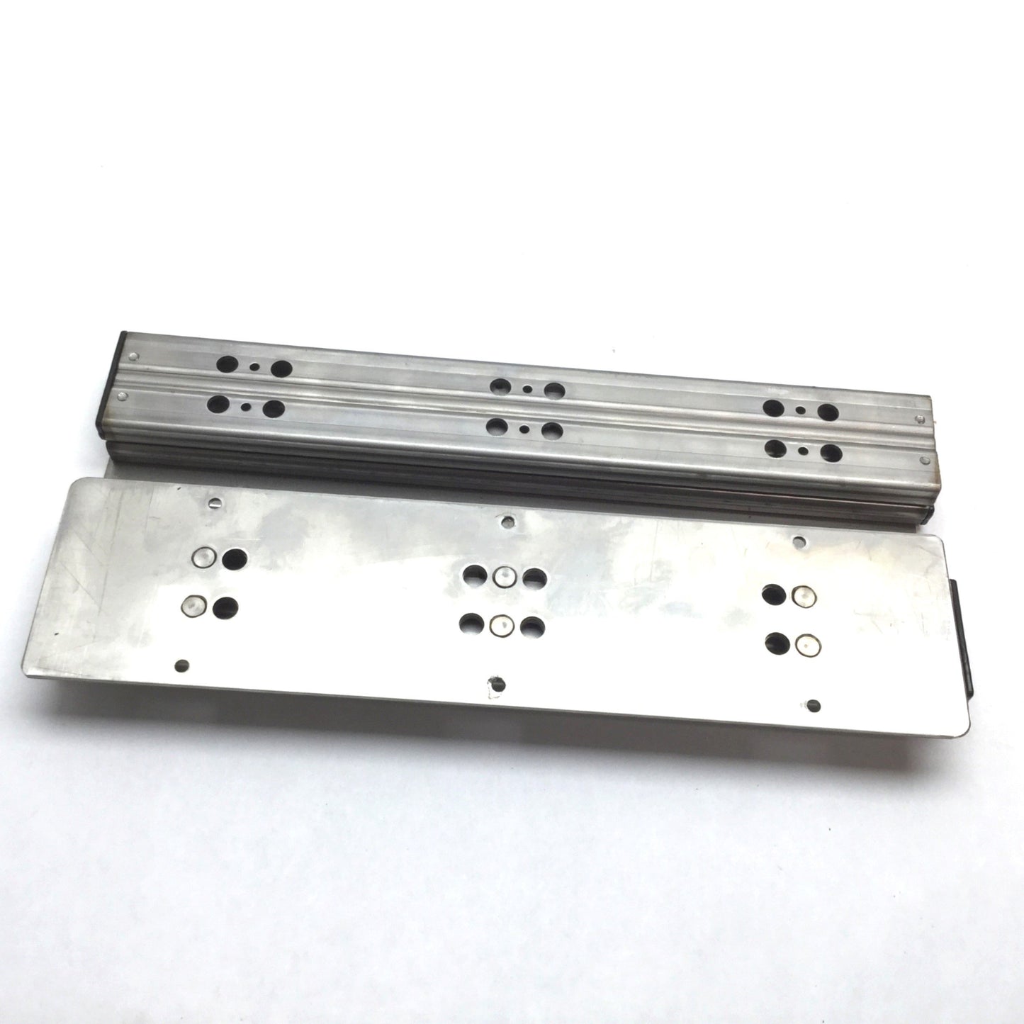 Used Lot of 2 Ball Bearing Cabinet Drawer Slide, Travel 13", Closed Length 12"