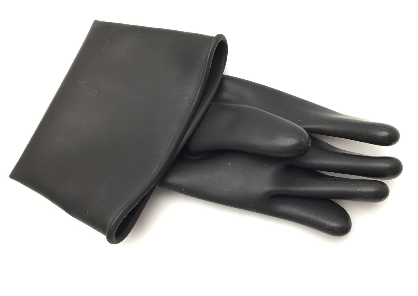 Open box Lot of 3 Renco R31-RBR17310 Rubber Gloves Sz 10, 45 mil, Smooth Grip, Black, 17"