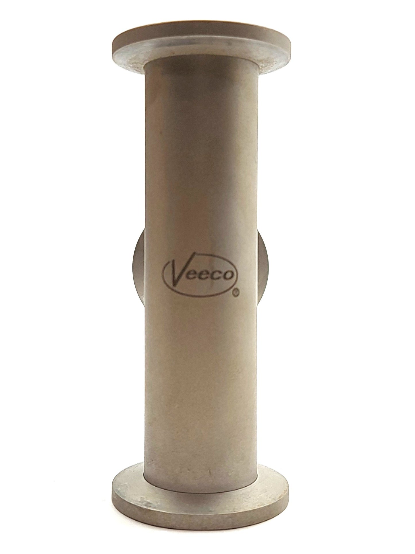 Used Veeco 3-Way Vacuum Tee Fitting, 3x KF25, Stainless Steel, 4 x 2 3/4 x 1 1/2"