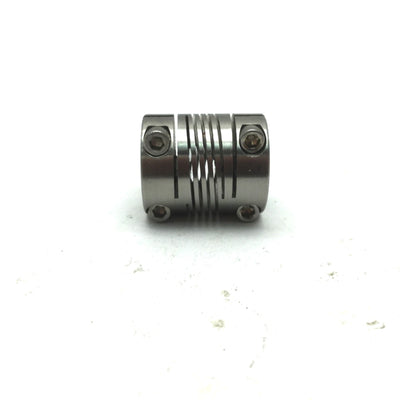 Used Flexible Shaft Clamping Coupling, OD: 3/4", 1/4" ID, Length: 1"
