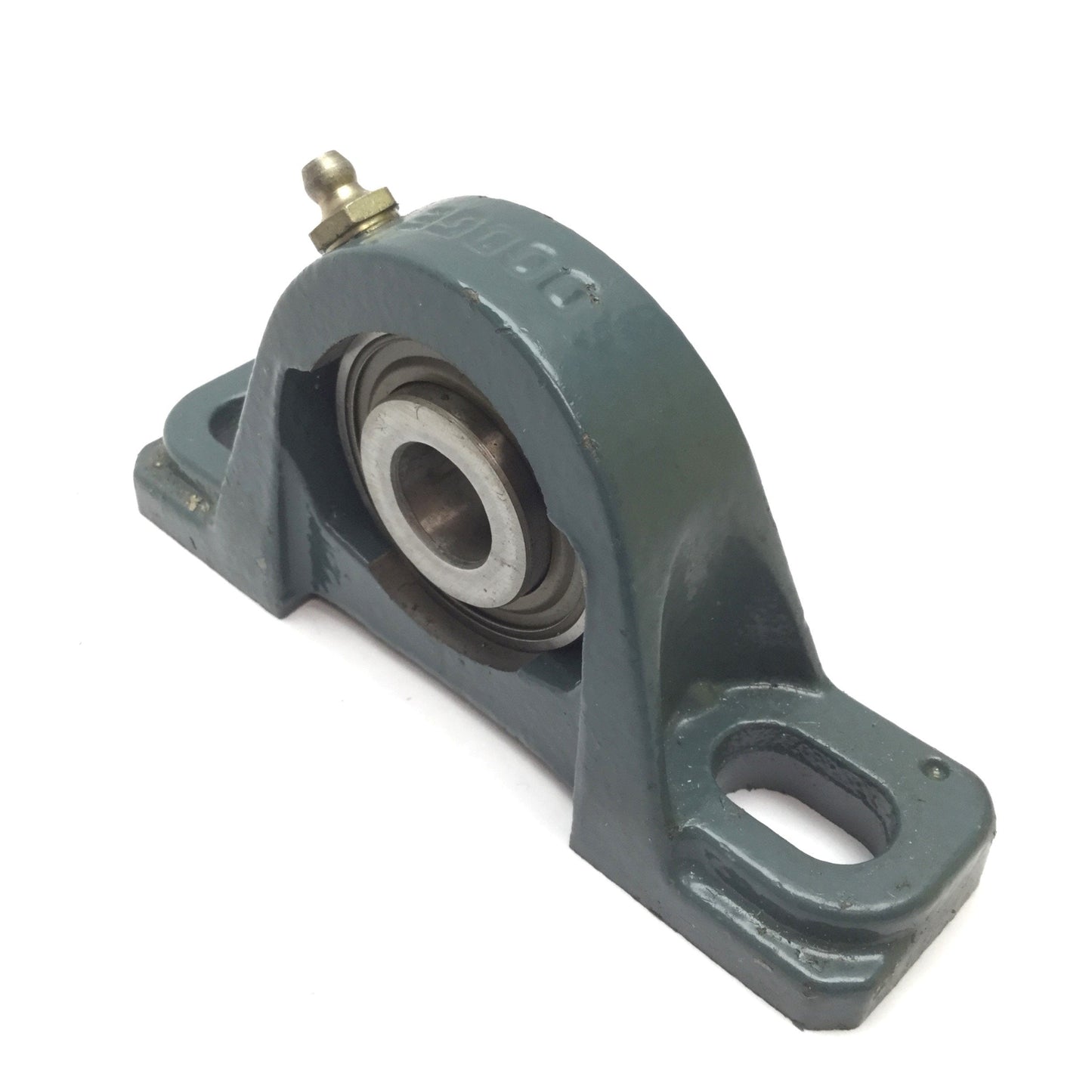 Used Dodge 124131 Ball Bearing Pillow Block, Two Bolt Base, ID: 5/8", Cast Iron