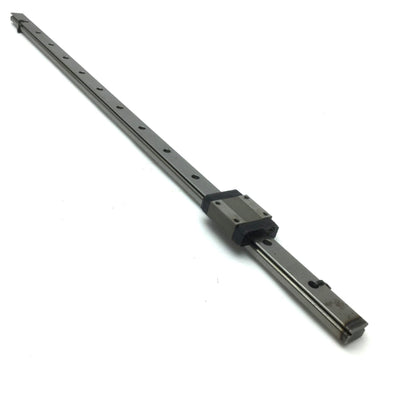 Used NSK LU15 Linear Bearing Blocks, Rail: 548mm, Block: 1.7" x 1.26"
