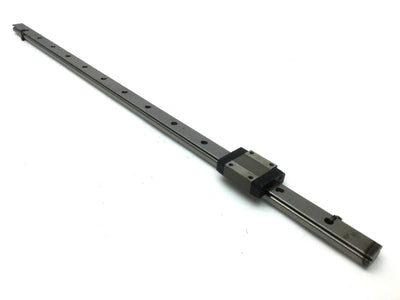 Used NSK LU15 Linear Bearing Blocks, Rail: 548mm, Block: 1.7" x 1.26"
