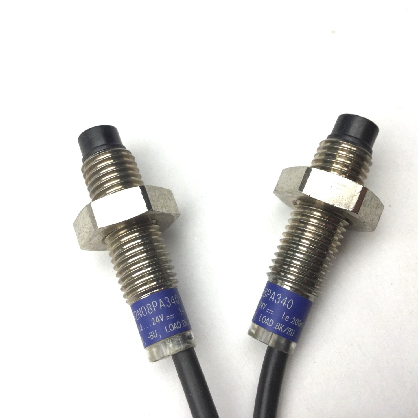 Used Lot of 2 Telemecanique XS2N08PA340 Proximity Sensor, Voltage: 12-24VDC, 200mA