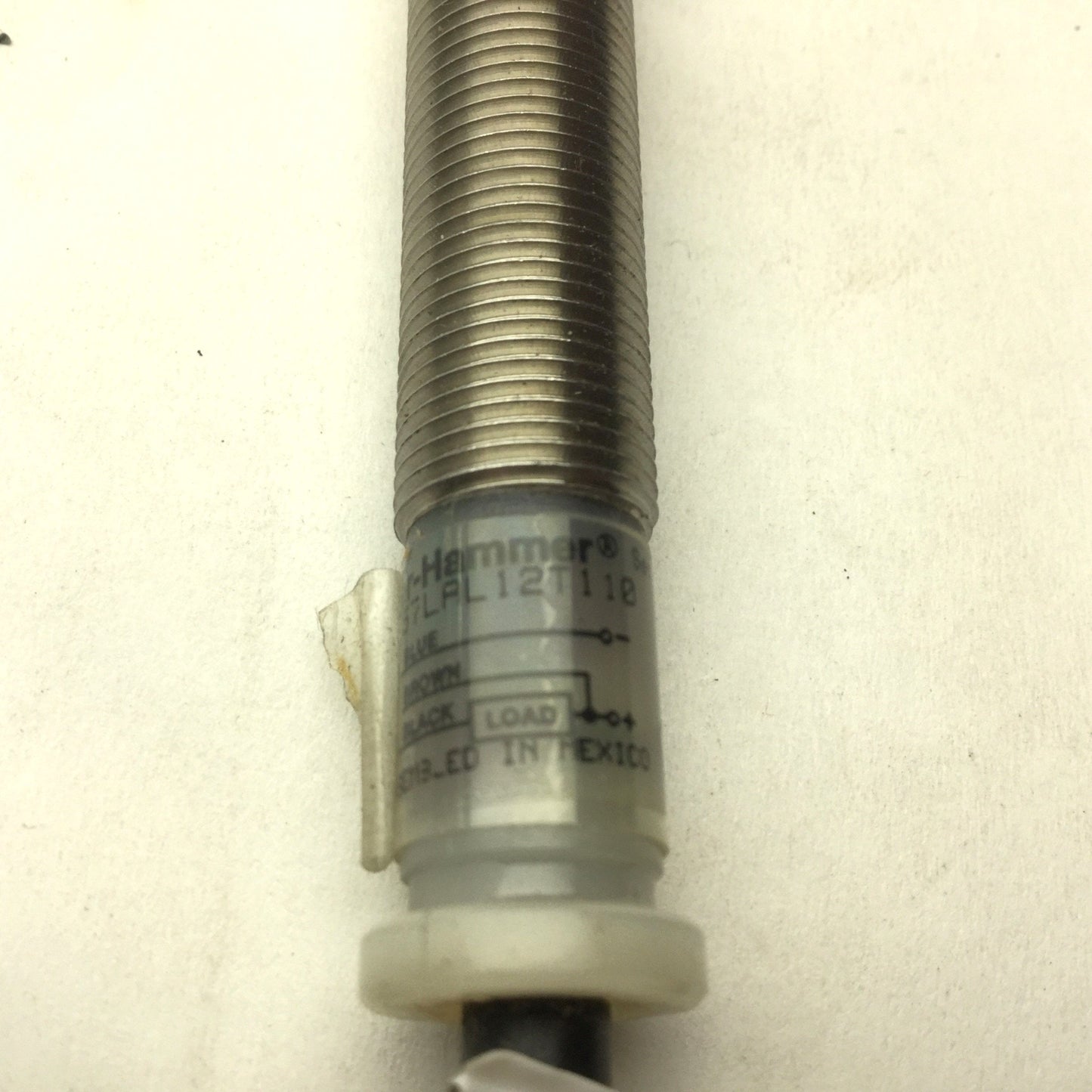 Used Cutler-Hammer E57LAL12T110 Inductive Proximity Sensor, 6-30VDC, Range: 2mm