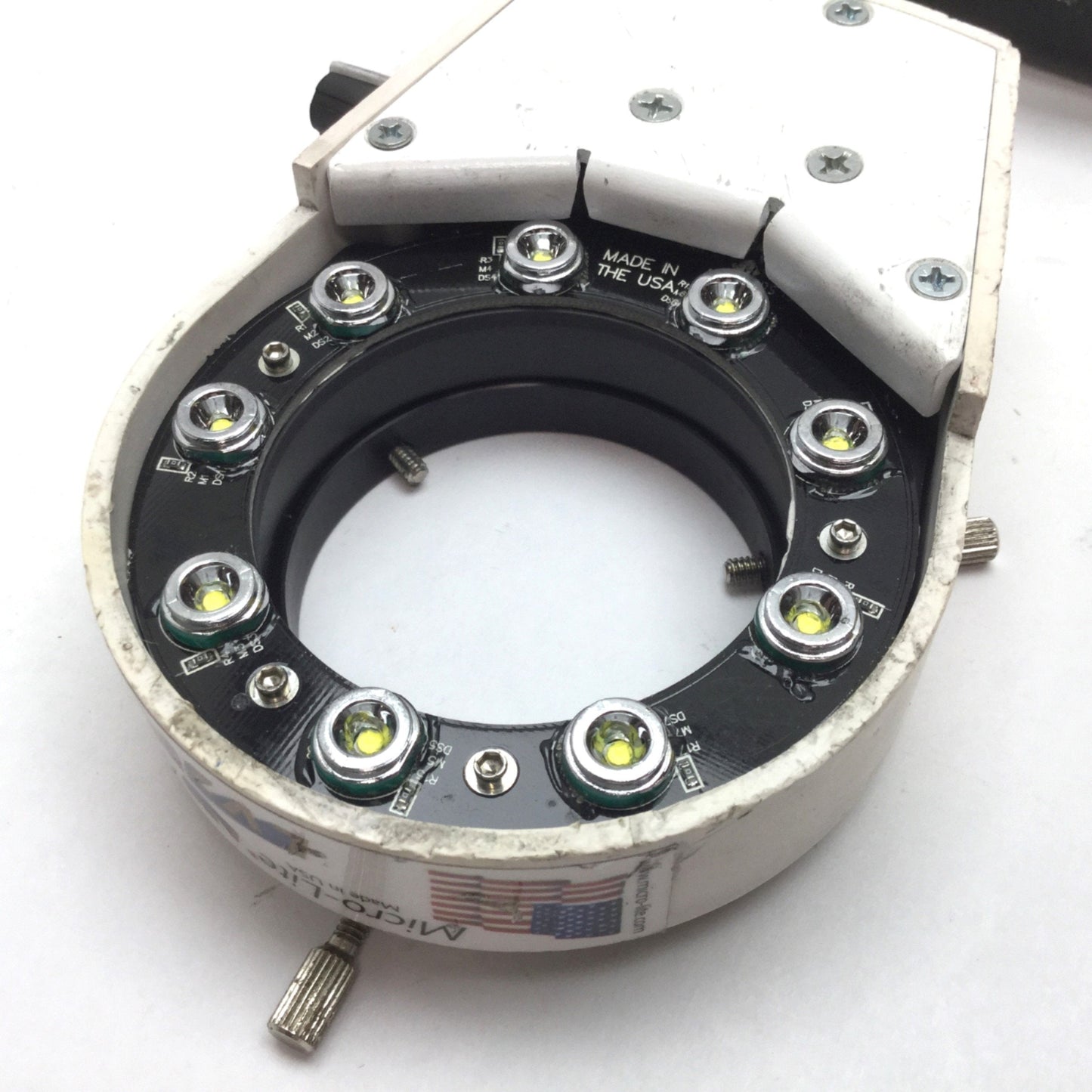Used Micro-Lite LV2000 LED Microscope Ring Illuminator, 2.35", 6000k, 100-240VAC