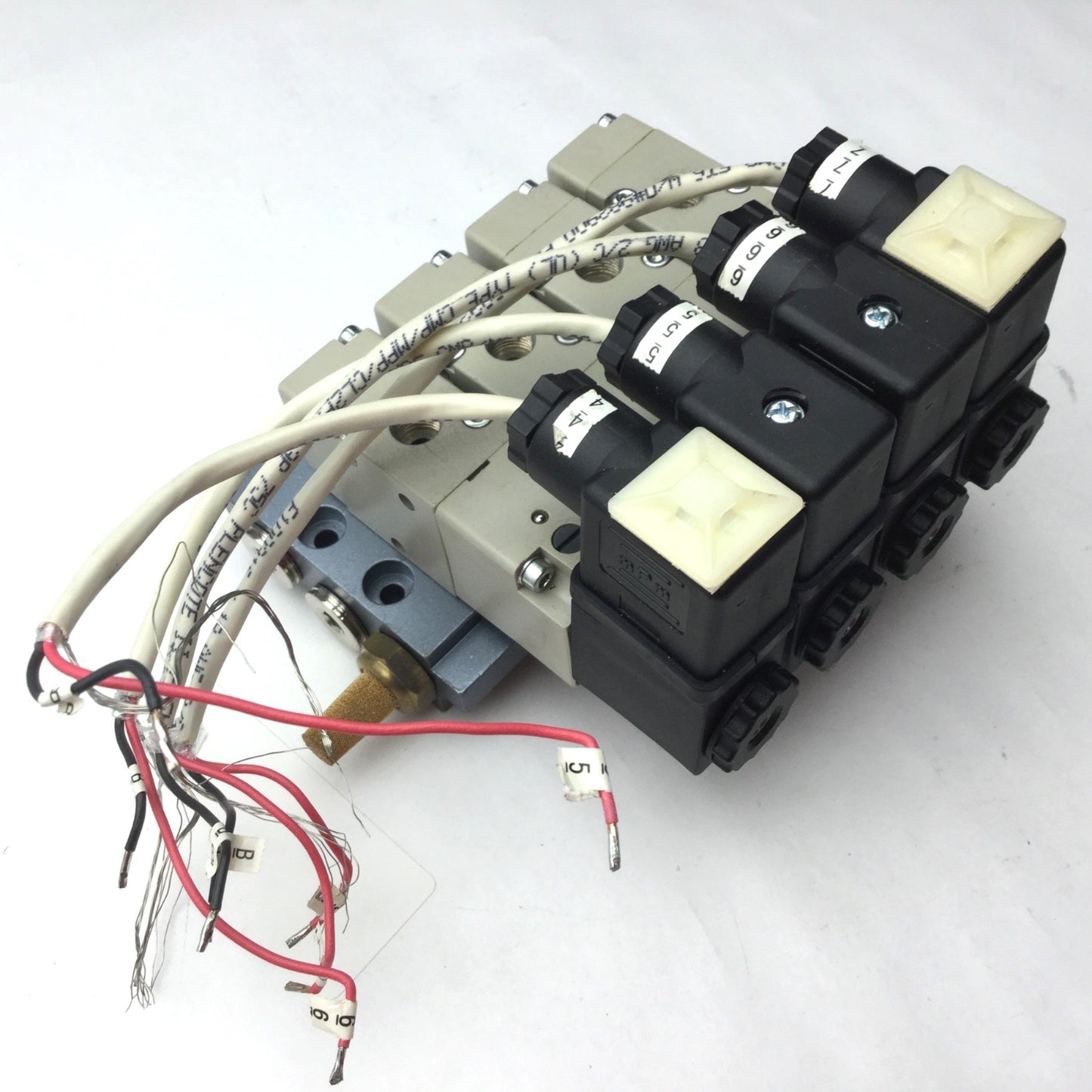 Used Bank of 4 Metal Works SOV 23 SOS NC Solenoid Valves, 24VDC, 10 Bar Max