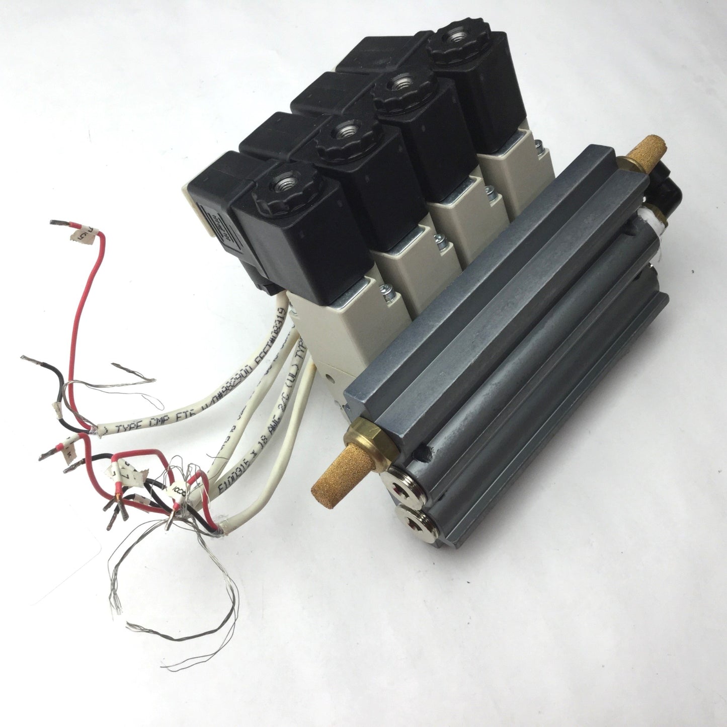 Used Bank of 4 Metal Works SOV 23 SOS NC Solenoid Valves, 24VDC, 10 Bar Max