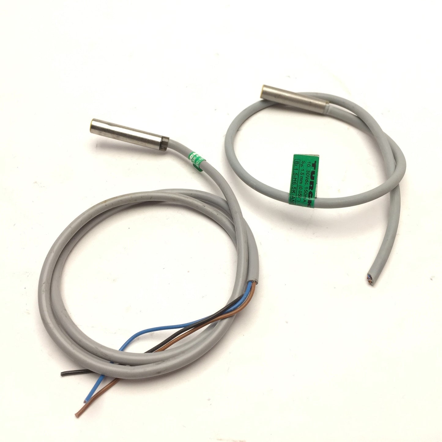 Used Lot of 2 Turck Bi1.5-H6.5K-AN6X 46106 Proximity Sensor, 10-30VDC, NO, NPN, 1.5mm