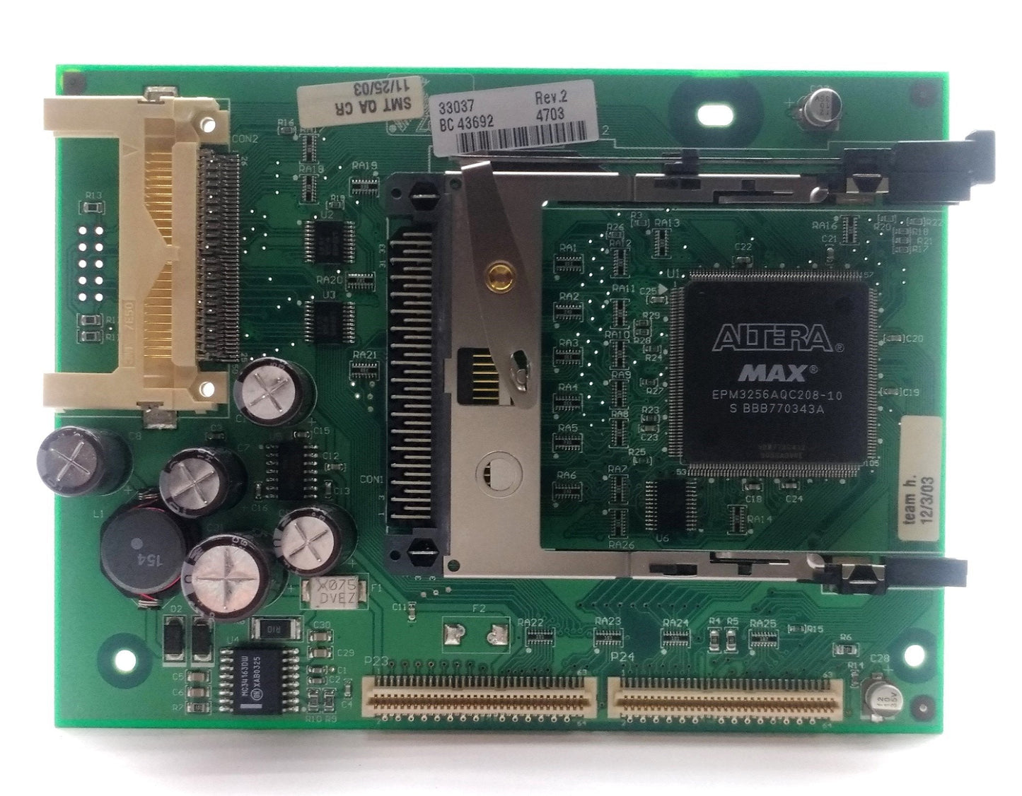 Used Zebra 33037 Rev 2 PCMCIA/Compact Flash Board, For 170XiIII+ Printer