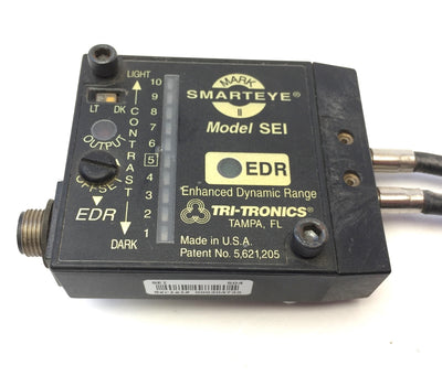 Used Tri-Tronics Model SEI SmartEye Mark II Photo Sensor 12-24VDC, BF-A-36TP Cable