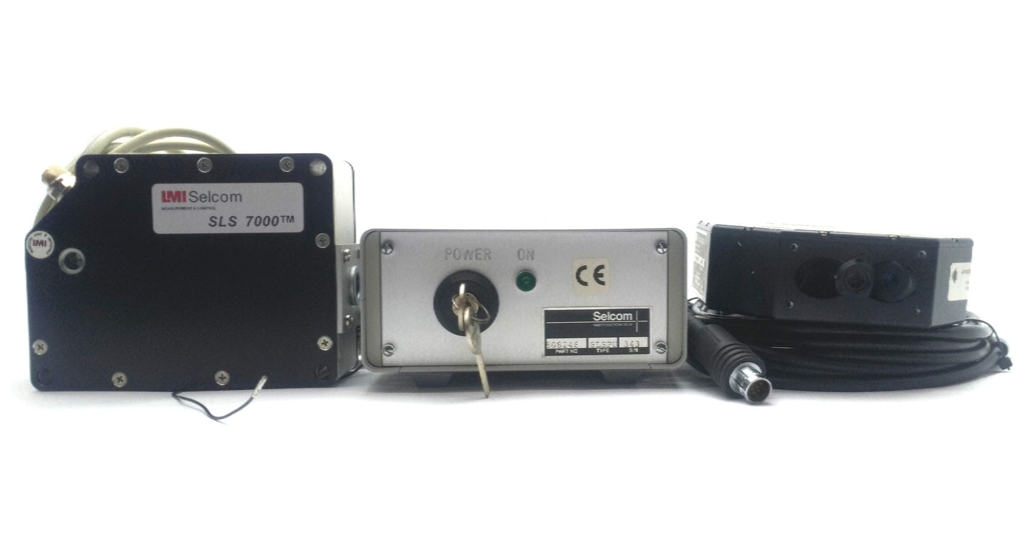 Used LMI SLS7000 Laser Triangulation Sensor System, 14-15mm Range, RS-232, 110/230VAC