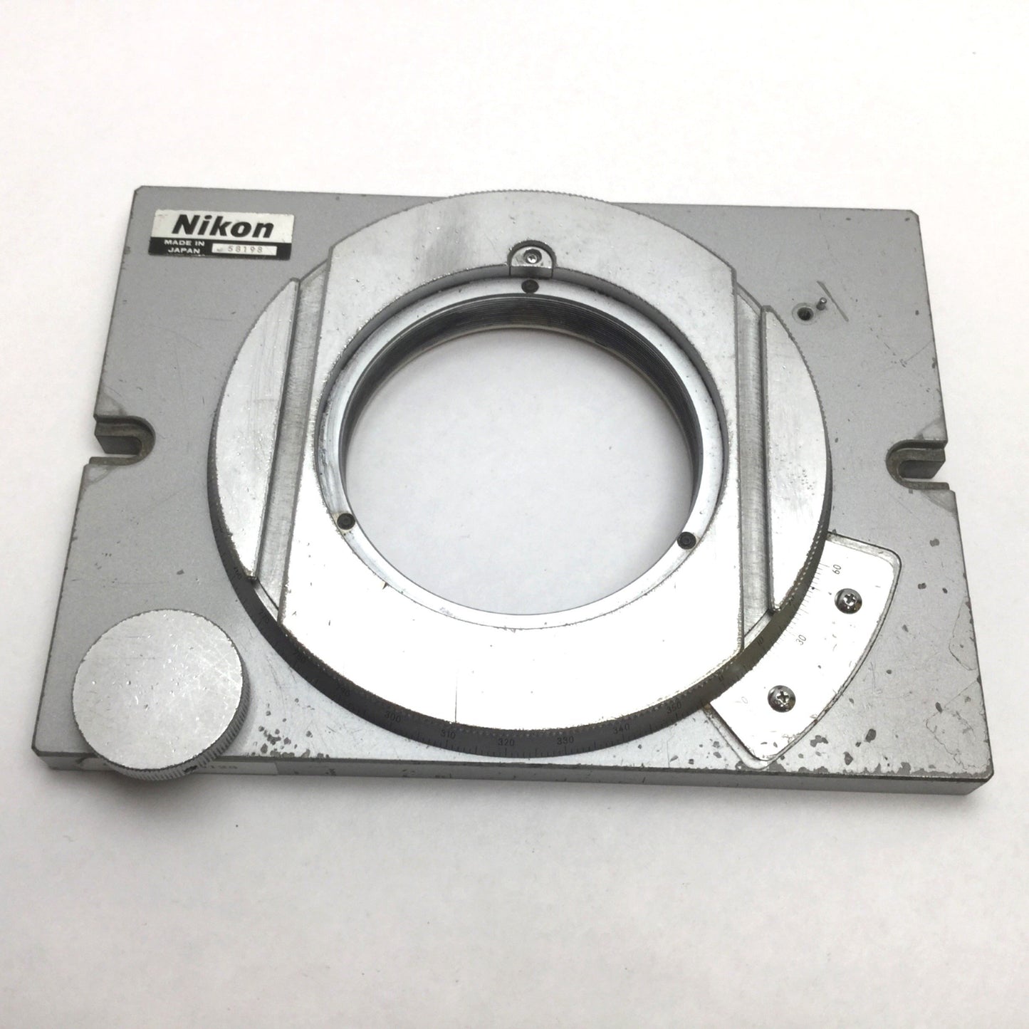 For parts or not working Nikon Rotation Table For V-12 Optical Comparator, 360° Rotation, *For Parts*