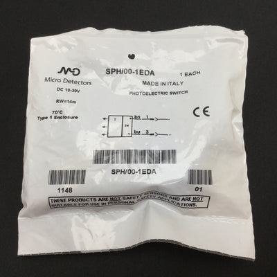 New Micro Detectors SPH/00-1EDA Photoelectric Sensor Emitter, Range: 14m, 10-30VDC