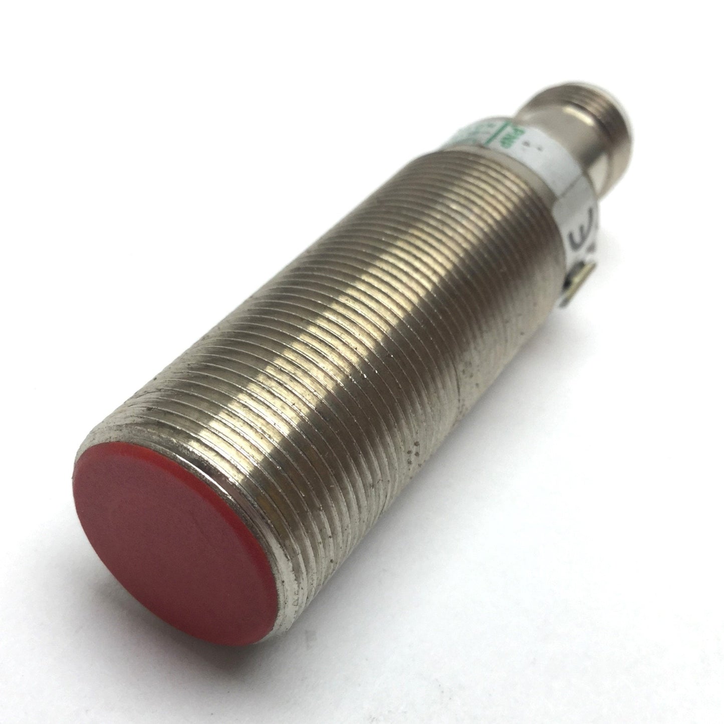 Used AECO SI18-C5 Inductive Proximity Sensor, 10-30VDC PNP N/O, M12 4-Pin, M18 Barrel