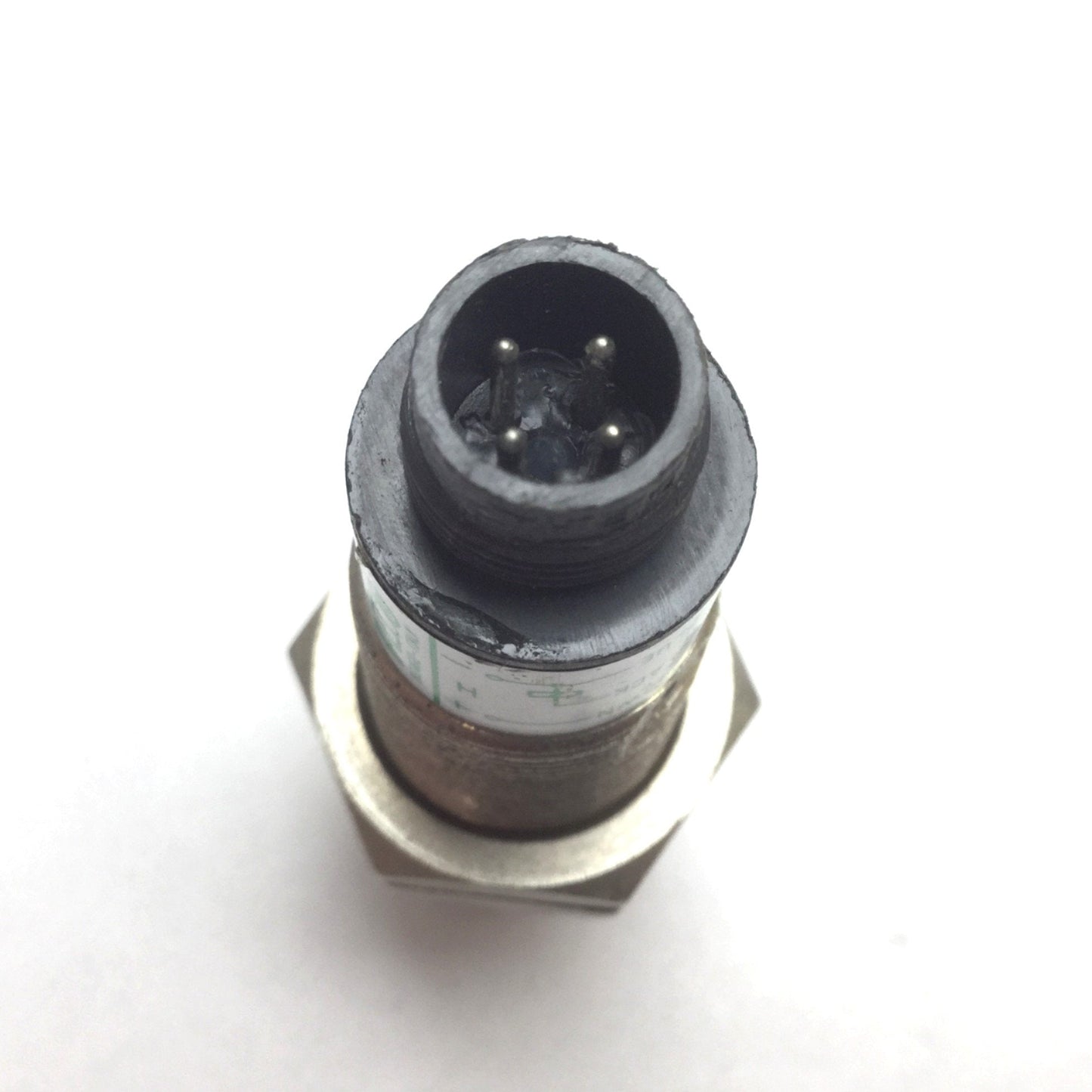 Used AECO Inductive Proximity Sensor, 10-30VDC, PNP N/O, M12 4-Pin, Barrel M18