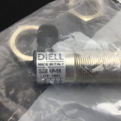 New Diell SS4/AP-1K Photoelectric Sensor, 200mm, 10-30VDC, PNP N/O, M12 4-Pin