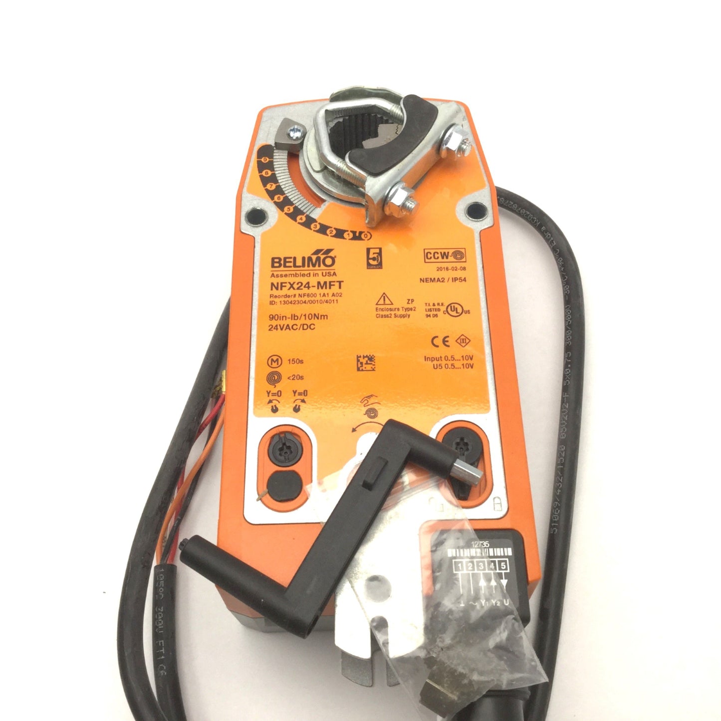 New Belimo NFX24-MFT Damper Actuator 24VAC/DC, Torque: 90lb-in/10Nm, Rotation: 95°