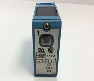 Used SICK WS260-U230 Optex Photoelectric Sensor 24-240VAC 12-240VDC