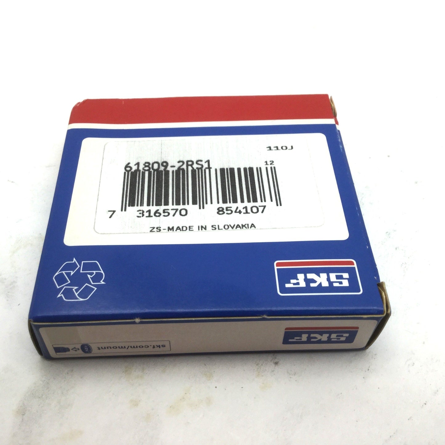 New SKF 61809-2RS1 Deep Groove Ball Bearing, ID 45mm OD 58mm W 7mm