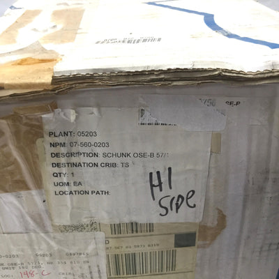 New Schunk OSE-B57/1 Pneumatic Rotary Actuator, Swivel Angle: 0-90 Degrees