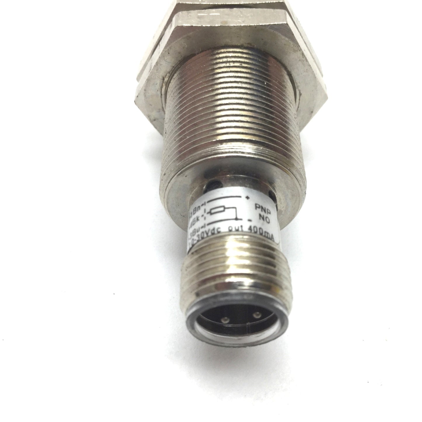 Used Micro Detectors AK1/AP-2H Inductive Proximity Sensor, 8mm, 10-30VDC, M18 M12
