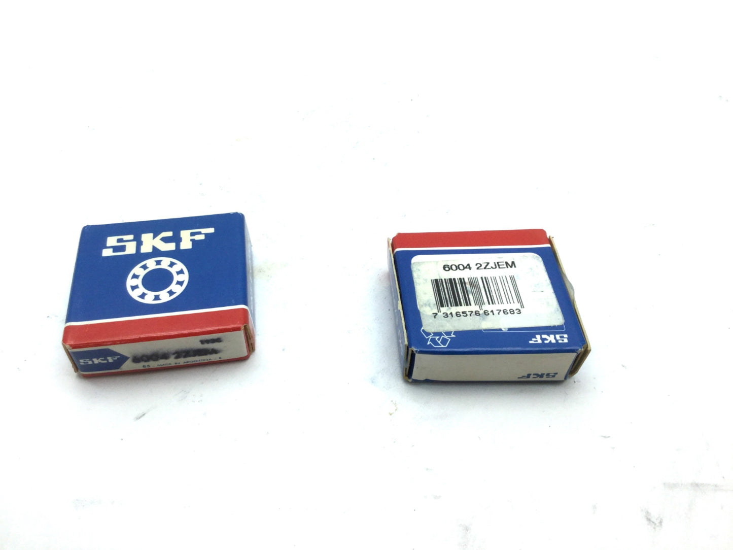 New Lot of 2 New SKF 6004-2ZJEM Deep Groove Ball Bearing, ID 20mm OD 42mm W 12mm