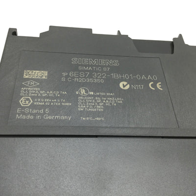 Used Siemens 6ES7322-1BH01-0AA0 SIMATIC S7 SM322 Output Module, 16x DO, 24VDC 0.5A