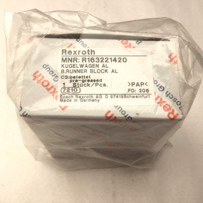 New Bosch Rexroth R163221420 Roller Guide Linear Ball Bearing Slide 25 mm Slimline
