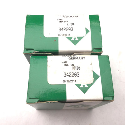 New Lot of 2 INA KH20 Roller Guide Linear Ball Bearing 20mm ID, 30mm OD 1170 Newtons