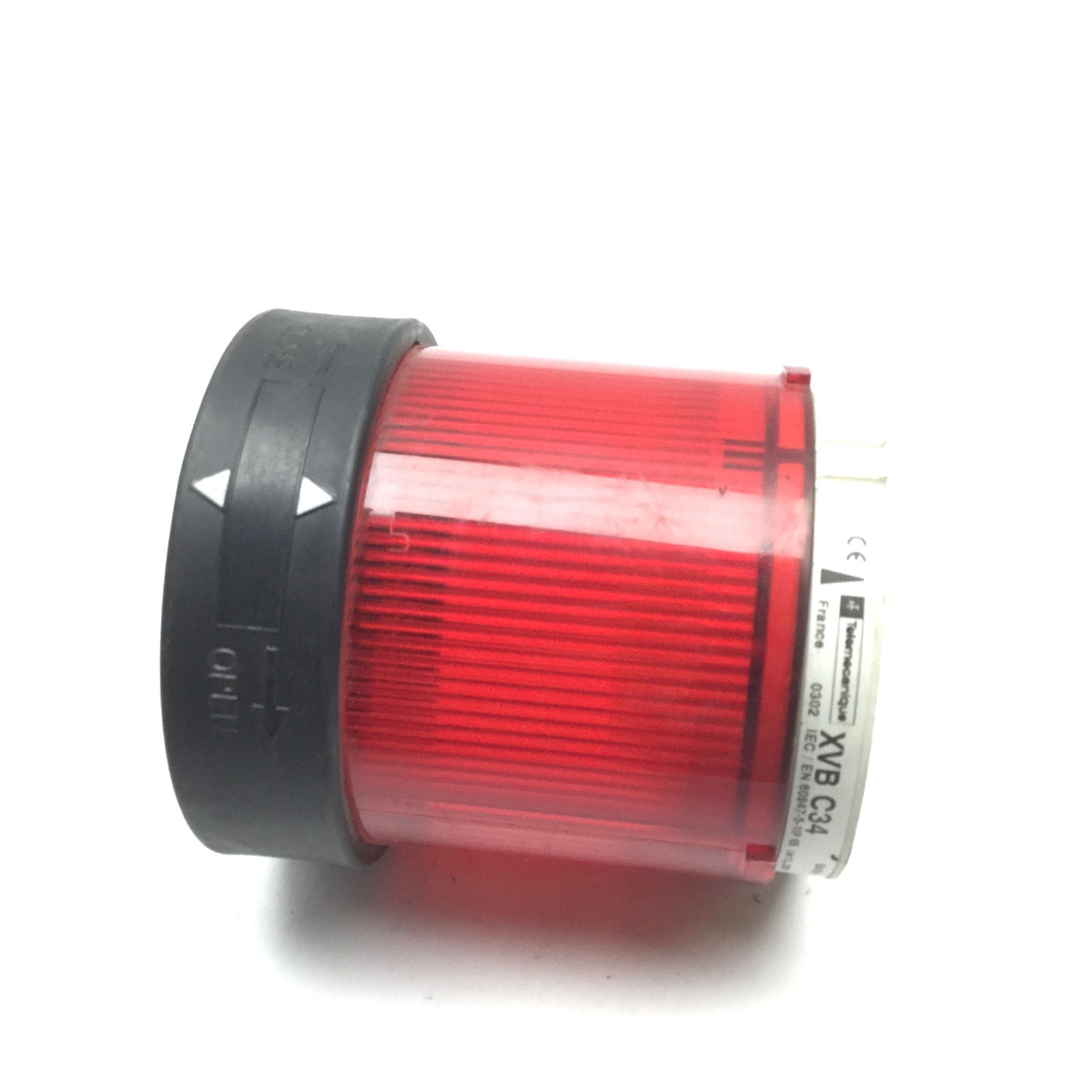 Used Telemecanique XVB-C34 Red Tower Stack Light, Rating: 10W 12-230V, *No Bulb*