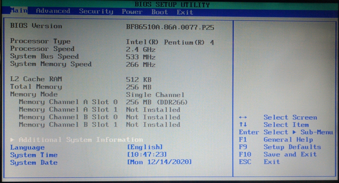 Used Intel D865GBF/D865PERC Motherboard & CPU, 2.4GHz P4, 256MB RAM, AGP, 6x PCI
