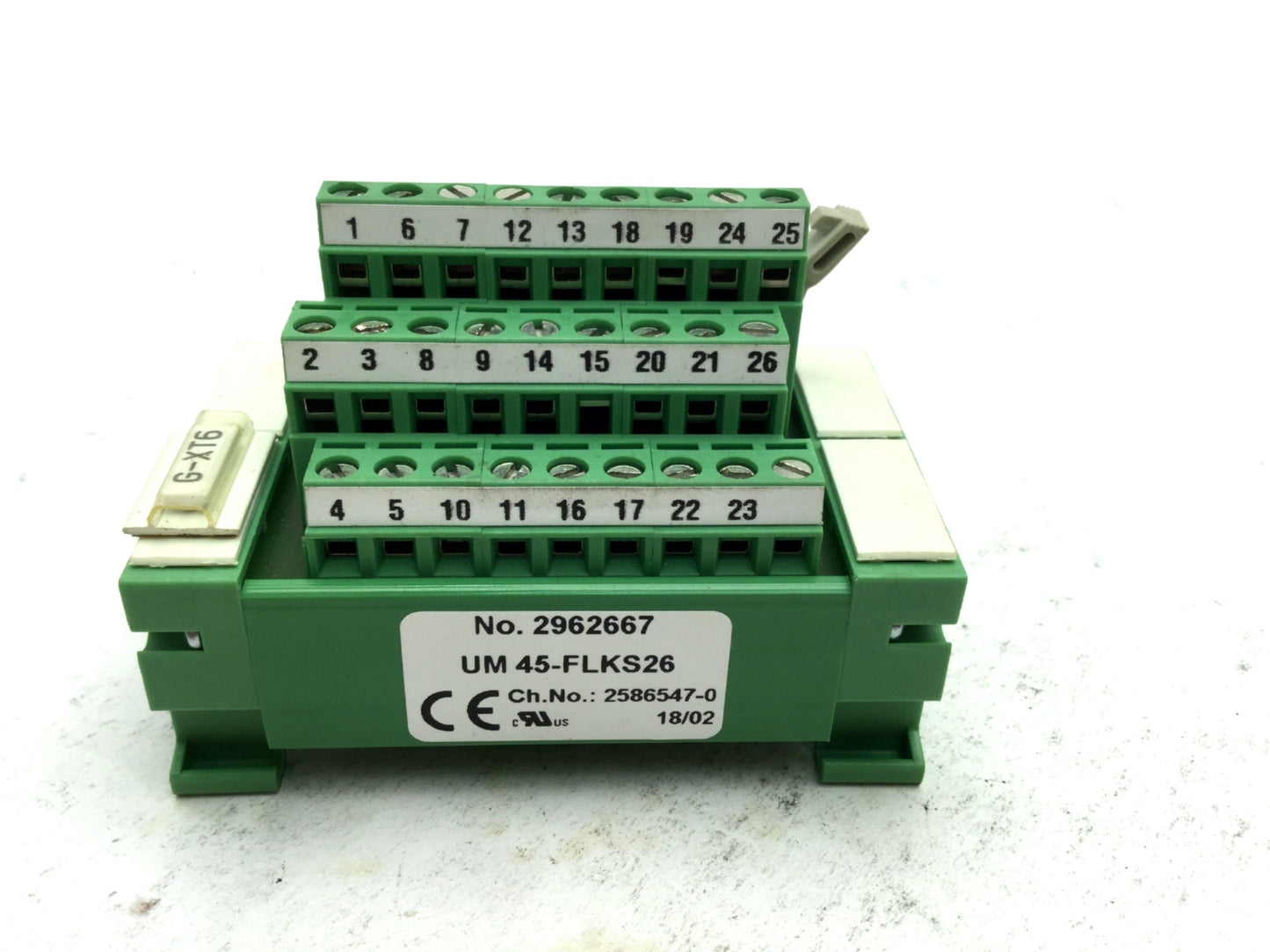 Used Phoenix Contact UM 45-FLKS26 Breakout Board IDC26 26-Pin Male to Screw Terminals