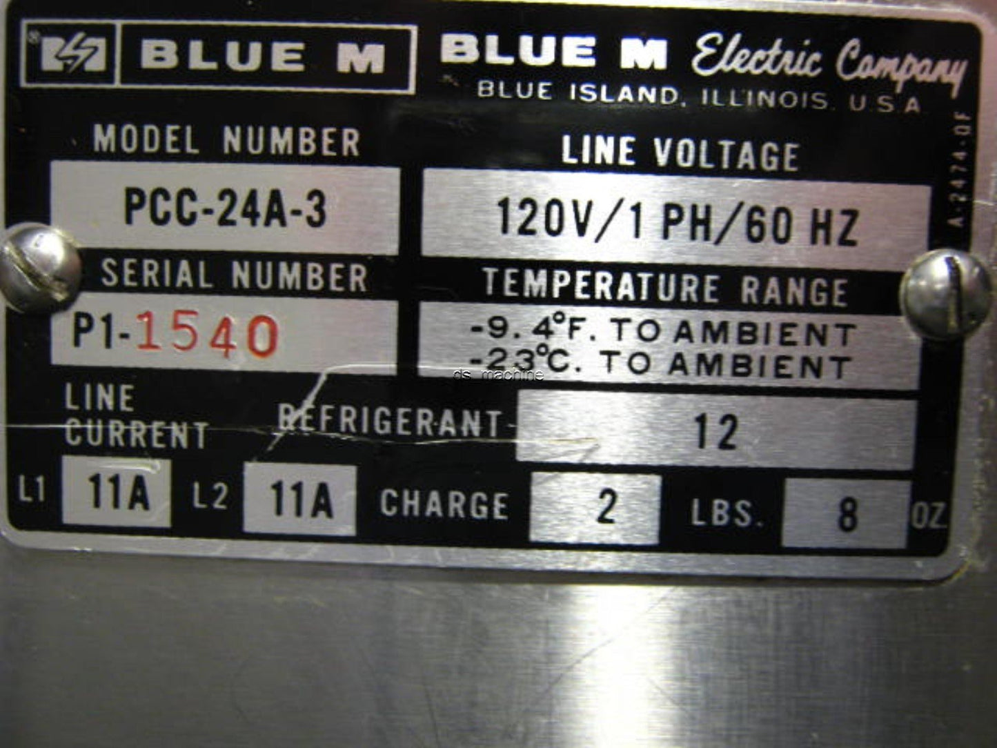 Used Blue M PCC-24A-3 Constant-Flow Portable Tank Bath Chiller Microtrol , -9.4°F