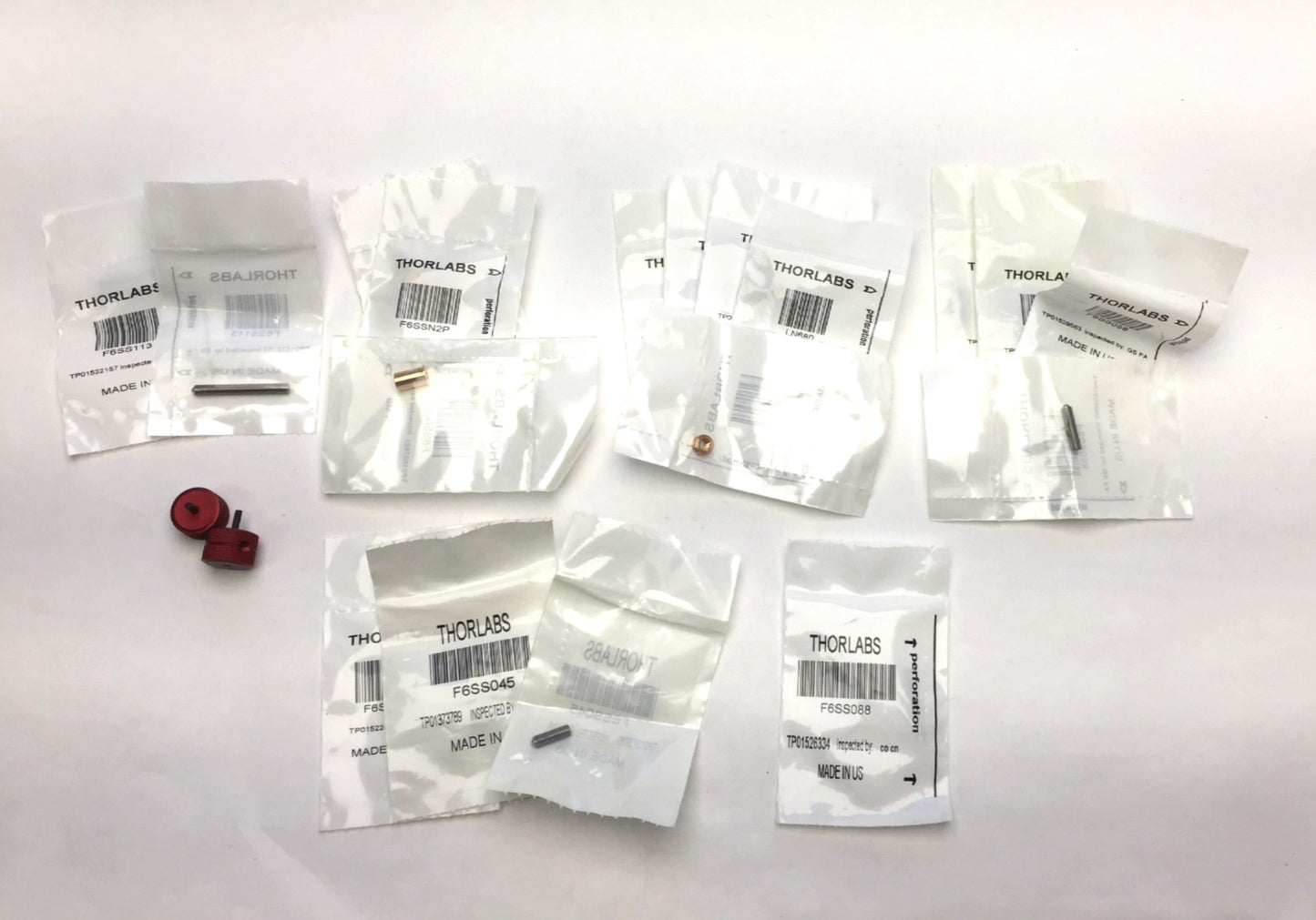 New – Open box Lot of Assorted New Thorlabs Fine Hex Adjuster Threaded Bushing Lock Nut Hex Key